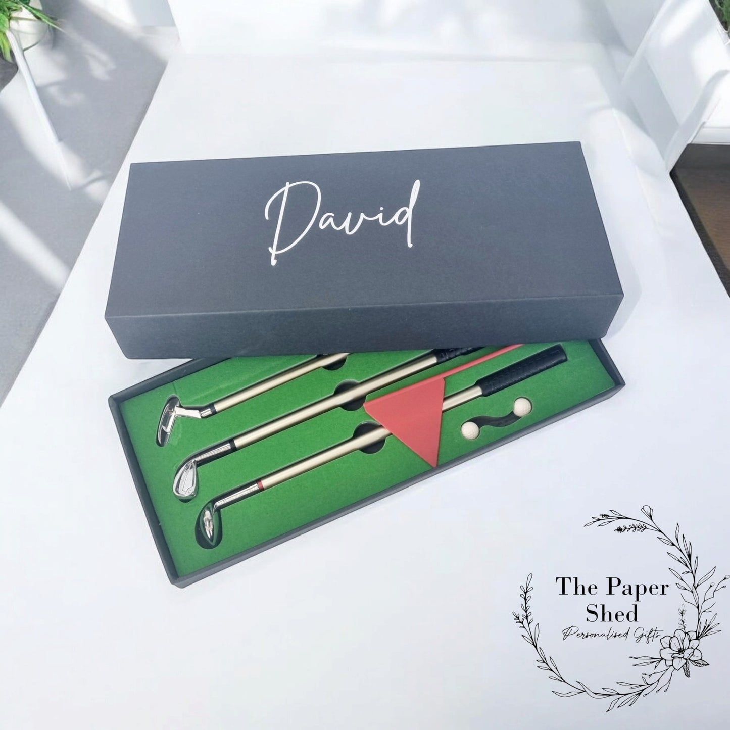 3 pack of personalised golf club pens