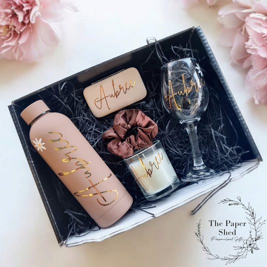 Birthday For Her Gift Set Hamper Personalised Mum Gift Flowers Mummy Box Mothers Pink Flowers