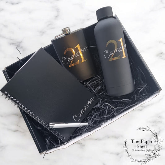 Birthday Number Hamper With Bottle, Notebook and Drinkware