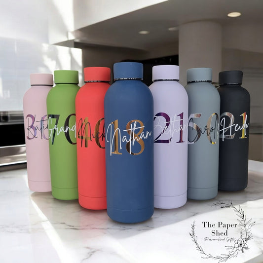Big Birthday Customised Bottle 21st 30th 40th 50th 16th 18th 60th 70th 80th 90th 13th For Him For Her Thermal Bottle Mug