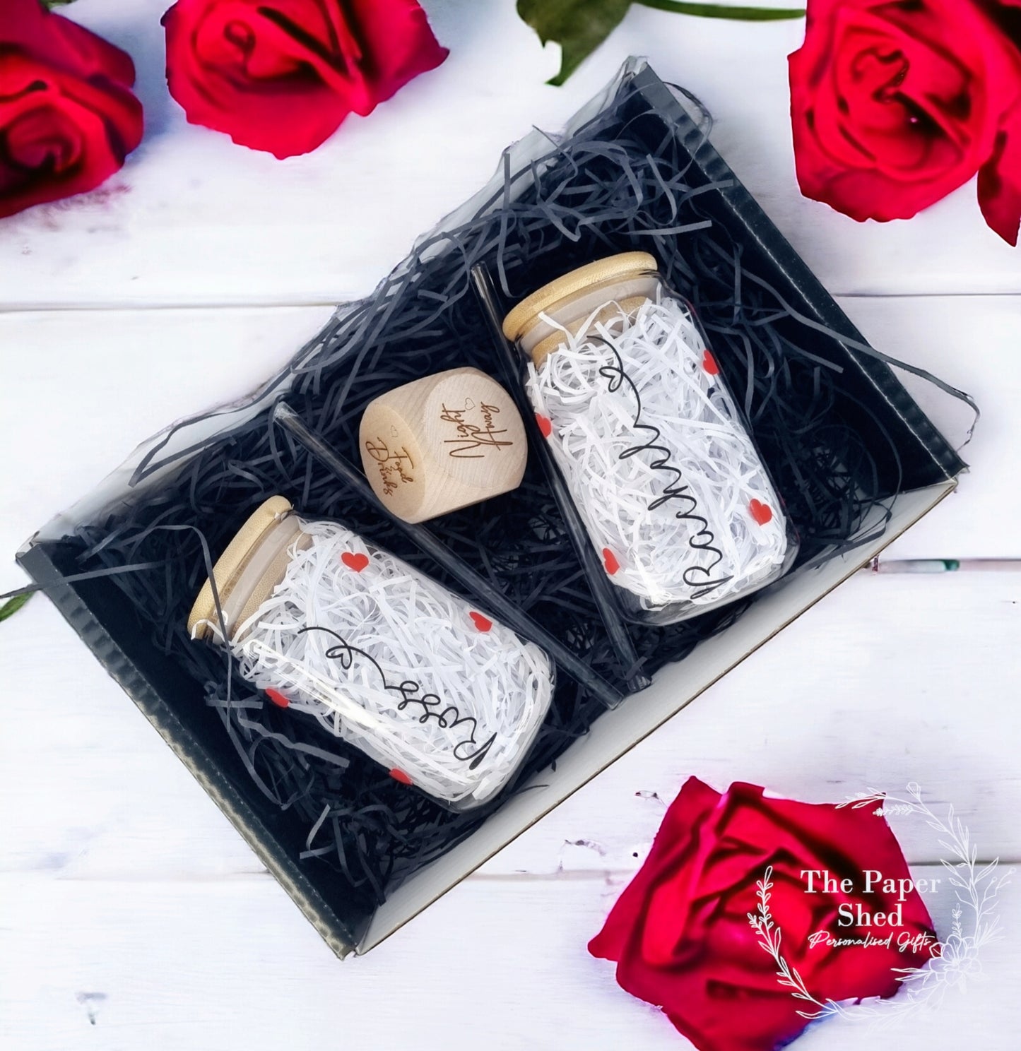 Iced Coffee Valentine's Gift Hamper Couple Set Heart Love