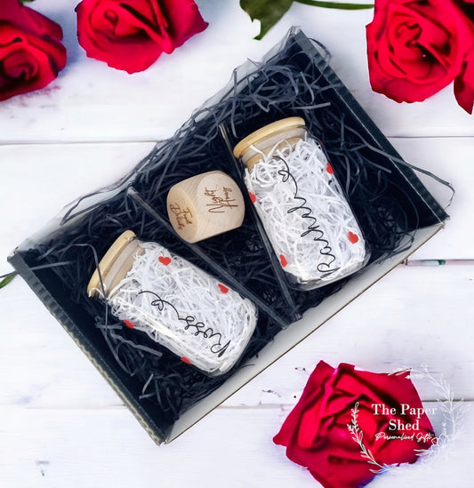 Iced Coffee Valentine's Gift Hamper Couple Set Heart Love