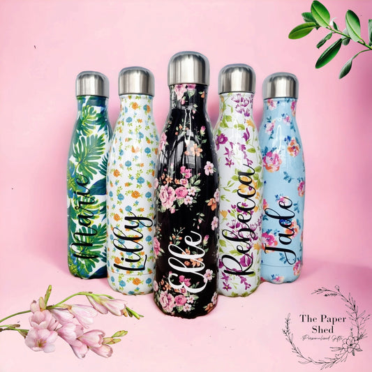 Floral Thermal Personalised Name Bottles