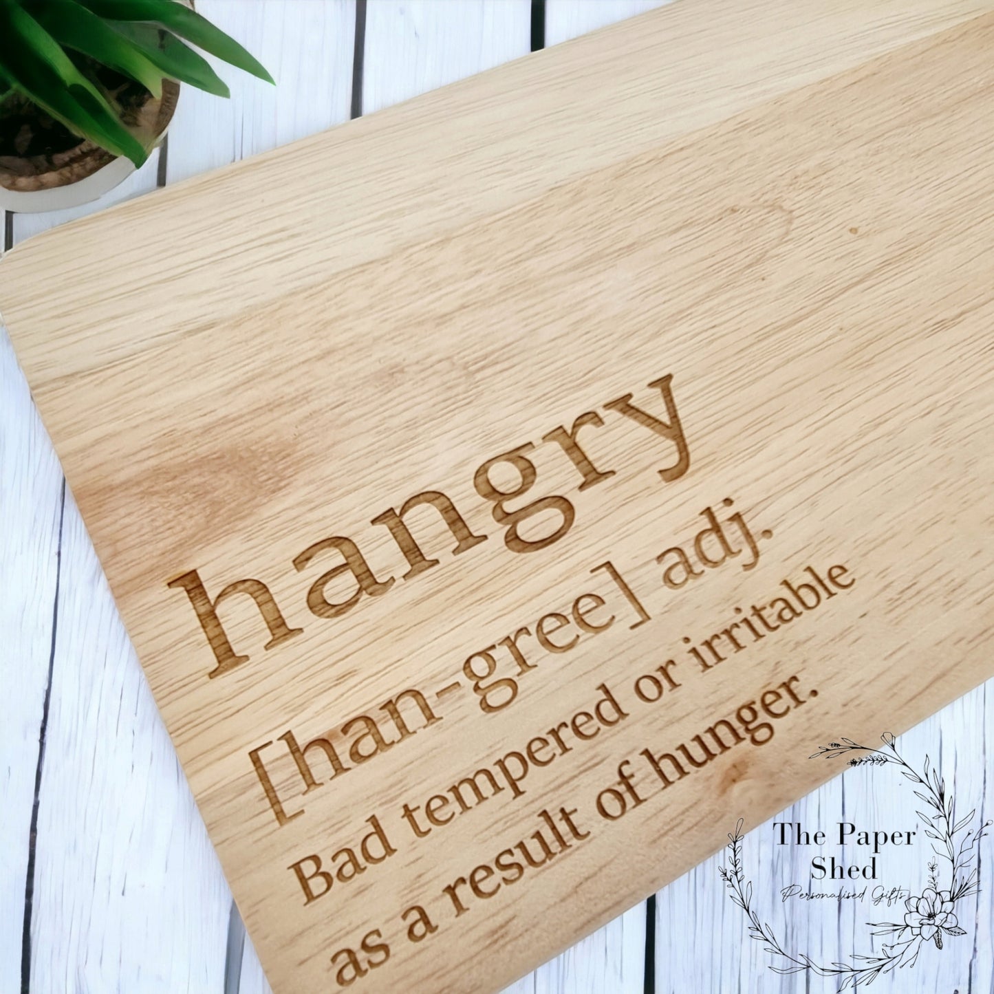 Hangry Chopping Board - Engraved Wooden Birthday New Home