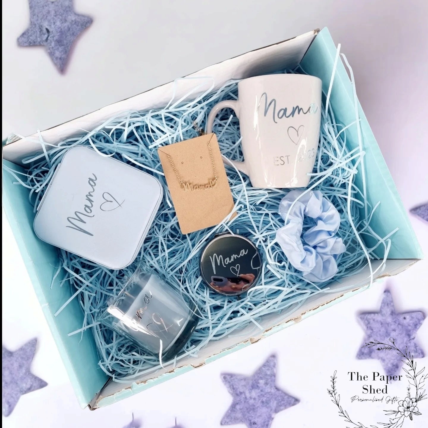 Mums to be, new mums, baby shower, Mother's Day personalised gift set hamper