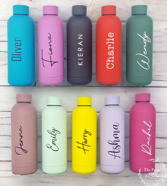 Personalised name thermal water bottle