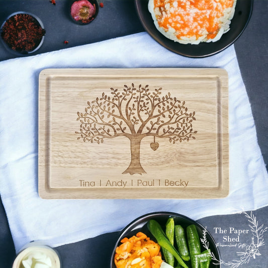 Family Tree Chopping Board engraved