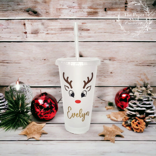 Reindeer Personalised Christmas Cup