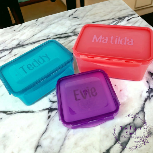 Personalised Children's clip name lunchbox