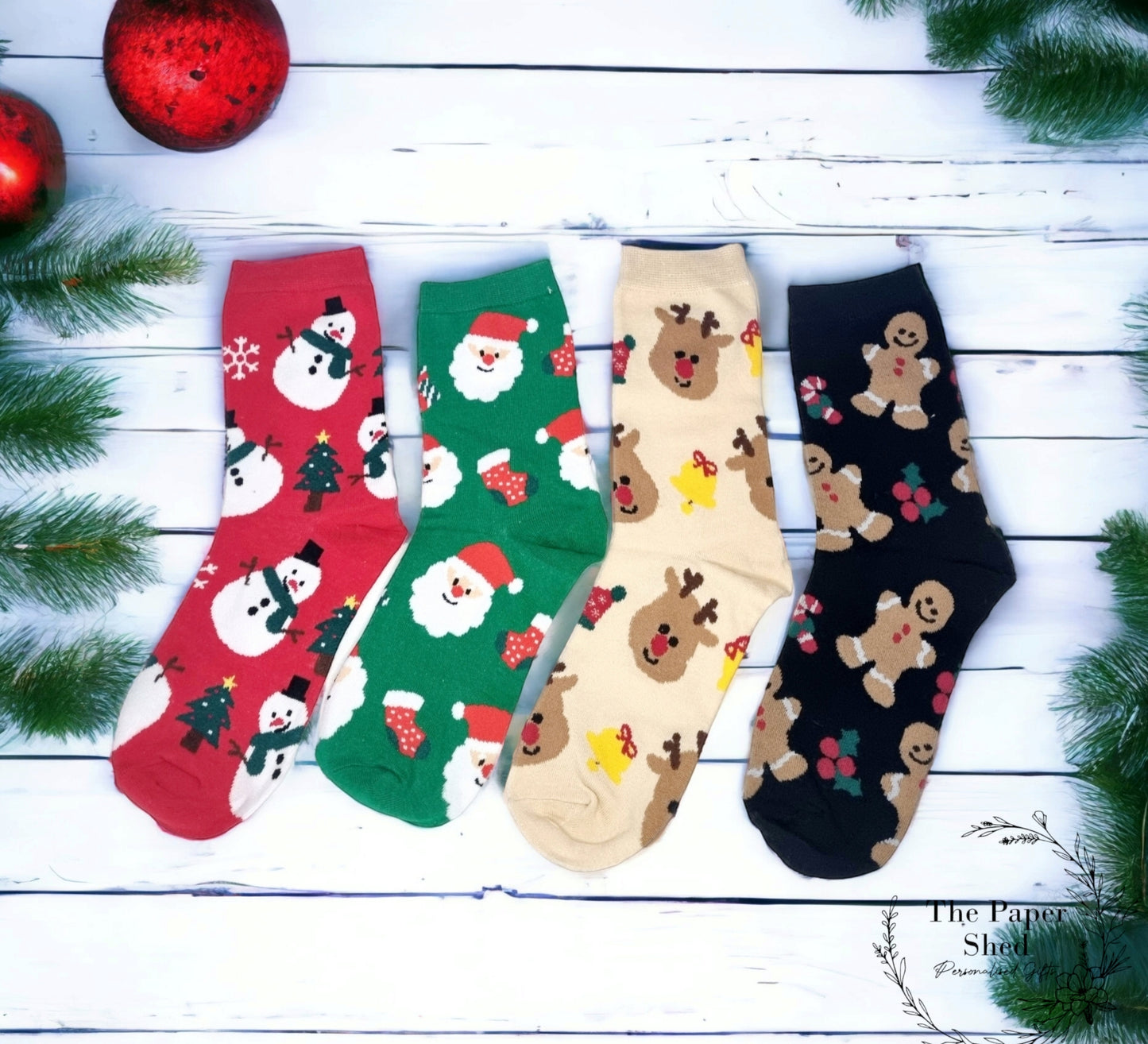 Personalised Christmas Gift Hamper Mug Jar Bauble Candle Socks