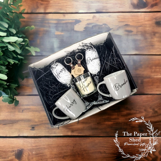 Personalised - 2025 New Home Gift Set - Birthday Present - Wedding - Couple's - New Home - Couple - Hamper
