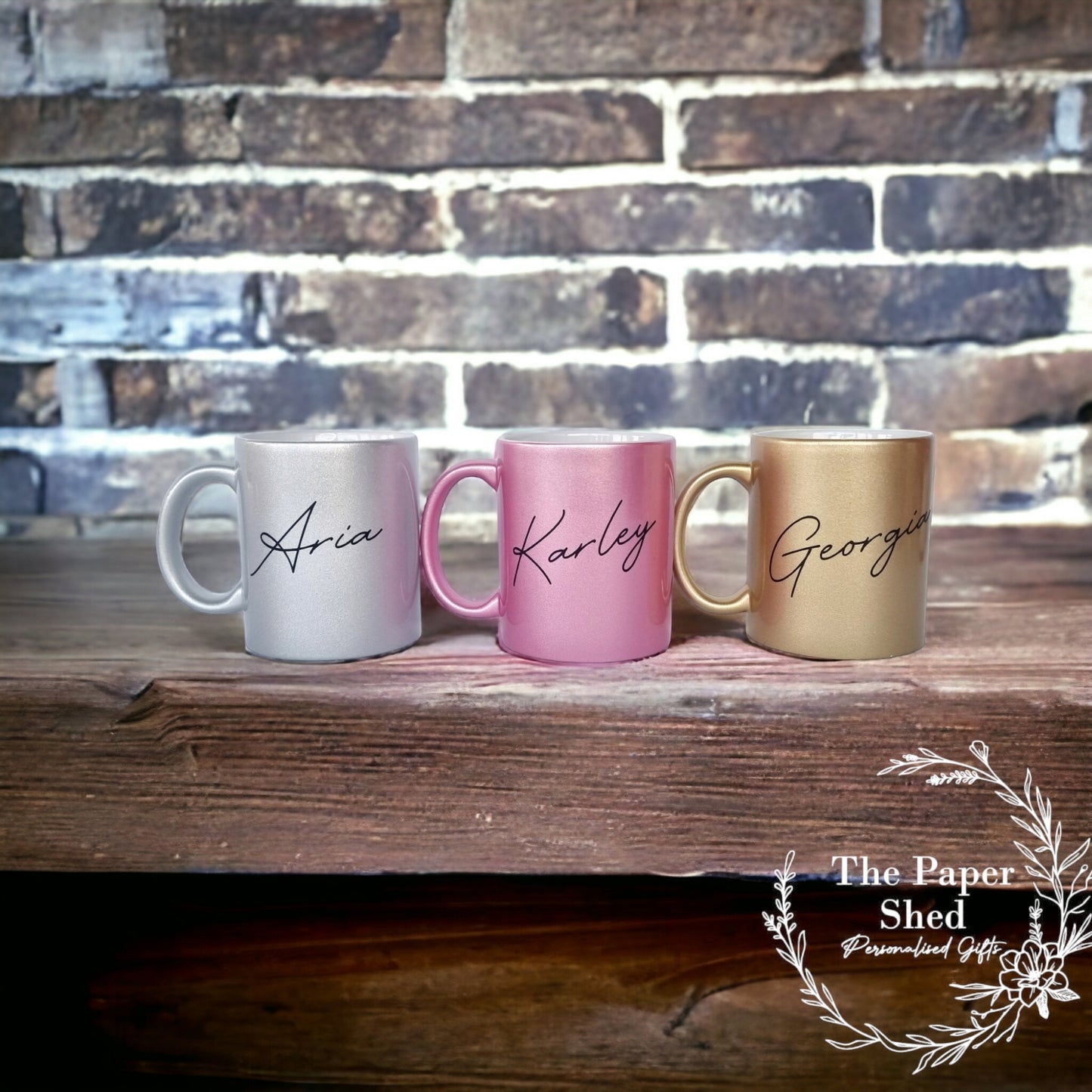 Personalised Drink Mug With Name Metallics