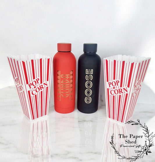 Cinema Movie Night Bottle & Popcorn Tub Set