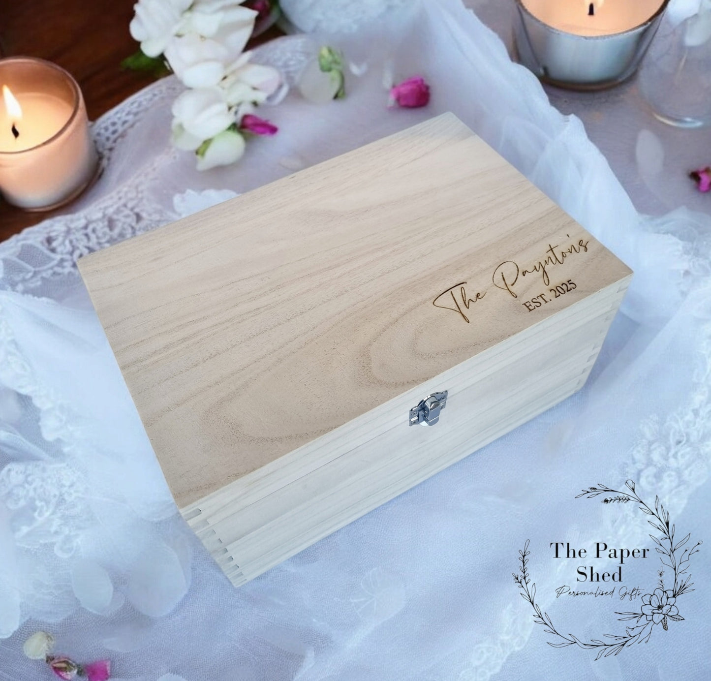 Couples Family Memory Box Wedding Engagement Keepsakes