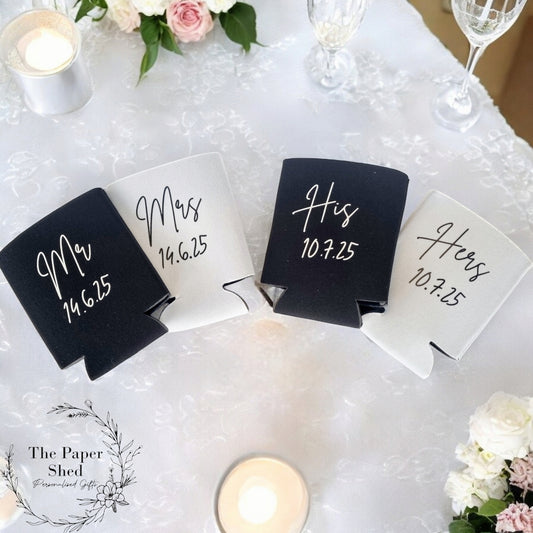 Can Cooler Drinks Sleeve Personalised Mr & Mrs