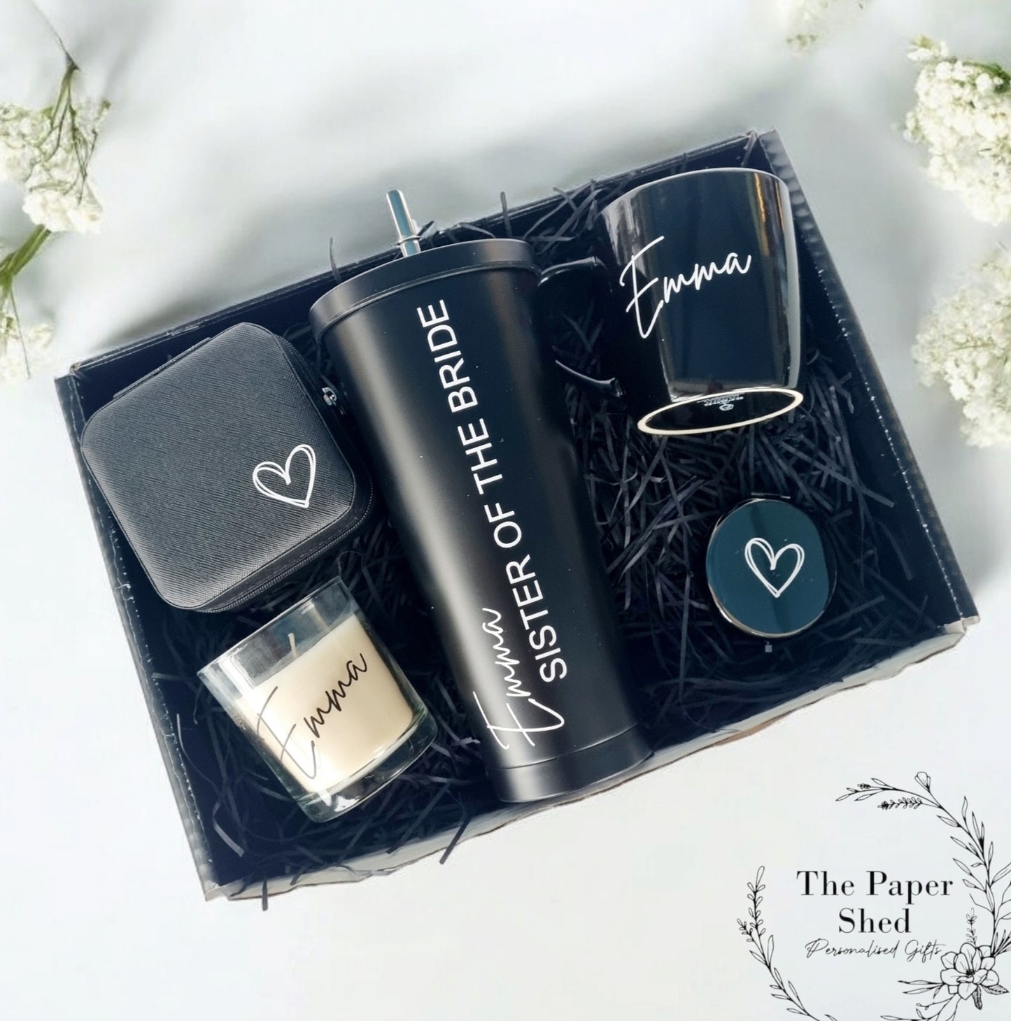 Bridesmaid Bridal Party Bride Gift Set Hamper Box Wedding Tumbler