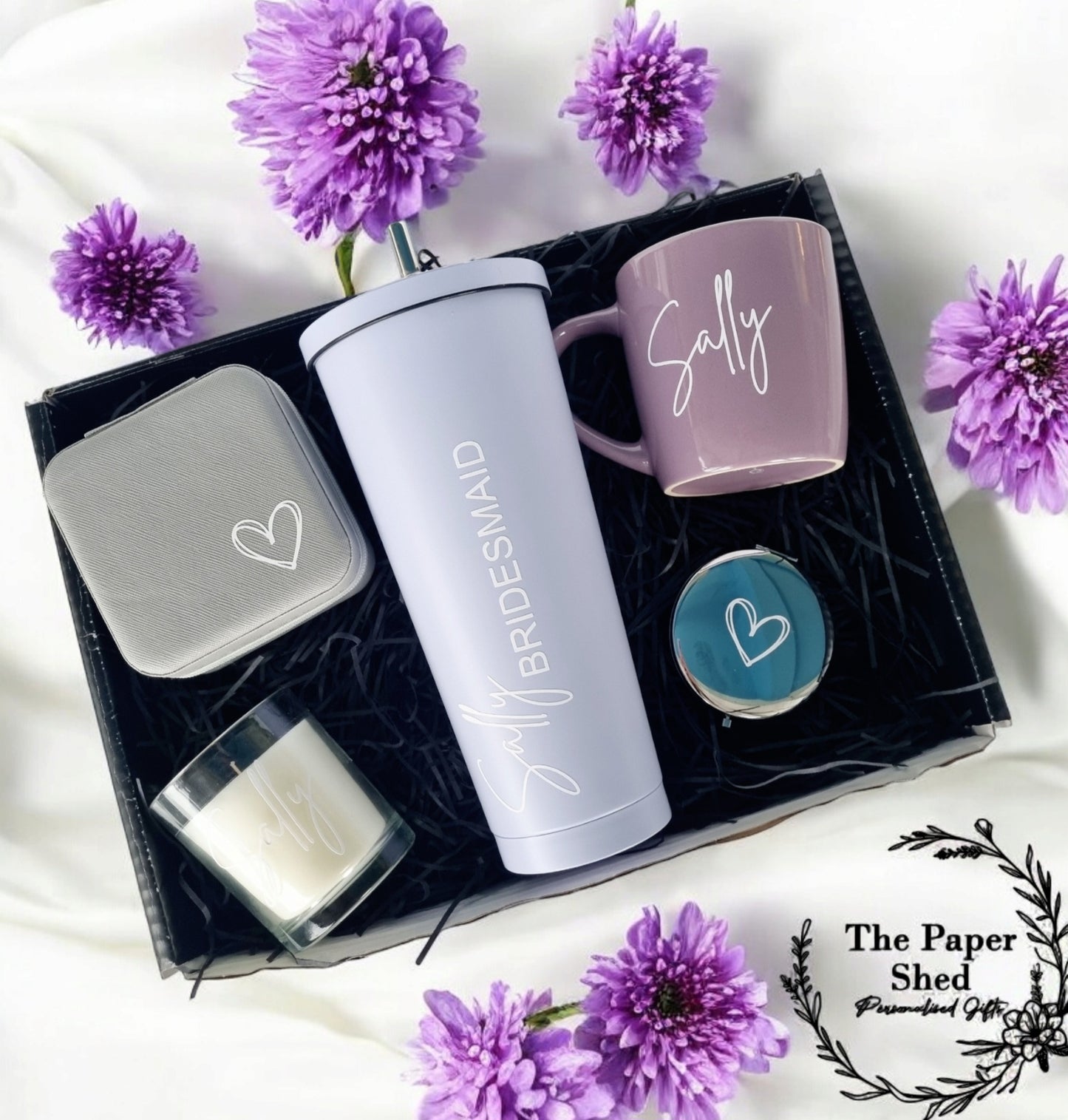Bridesmaid Bridal Party Bride Gift Set Hamper Box Wedding Tumbler