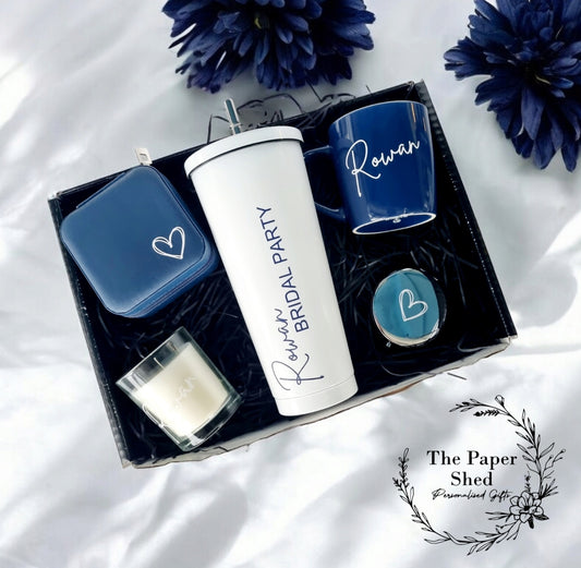 Bridesmaid Bridal Party Bride Gift Set Hamper Box Wedding Tumbler