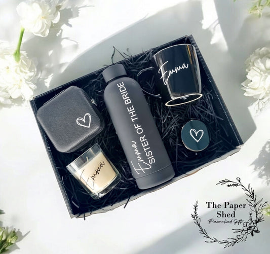 Bridesmaid Bridal Party Bride Gift Set Hamper Box Wedding Thermal Bottle