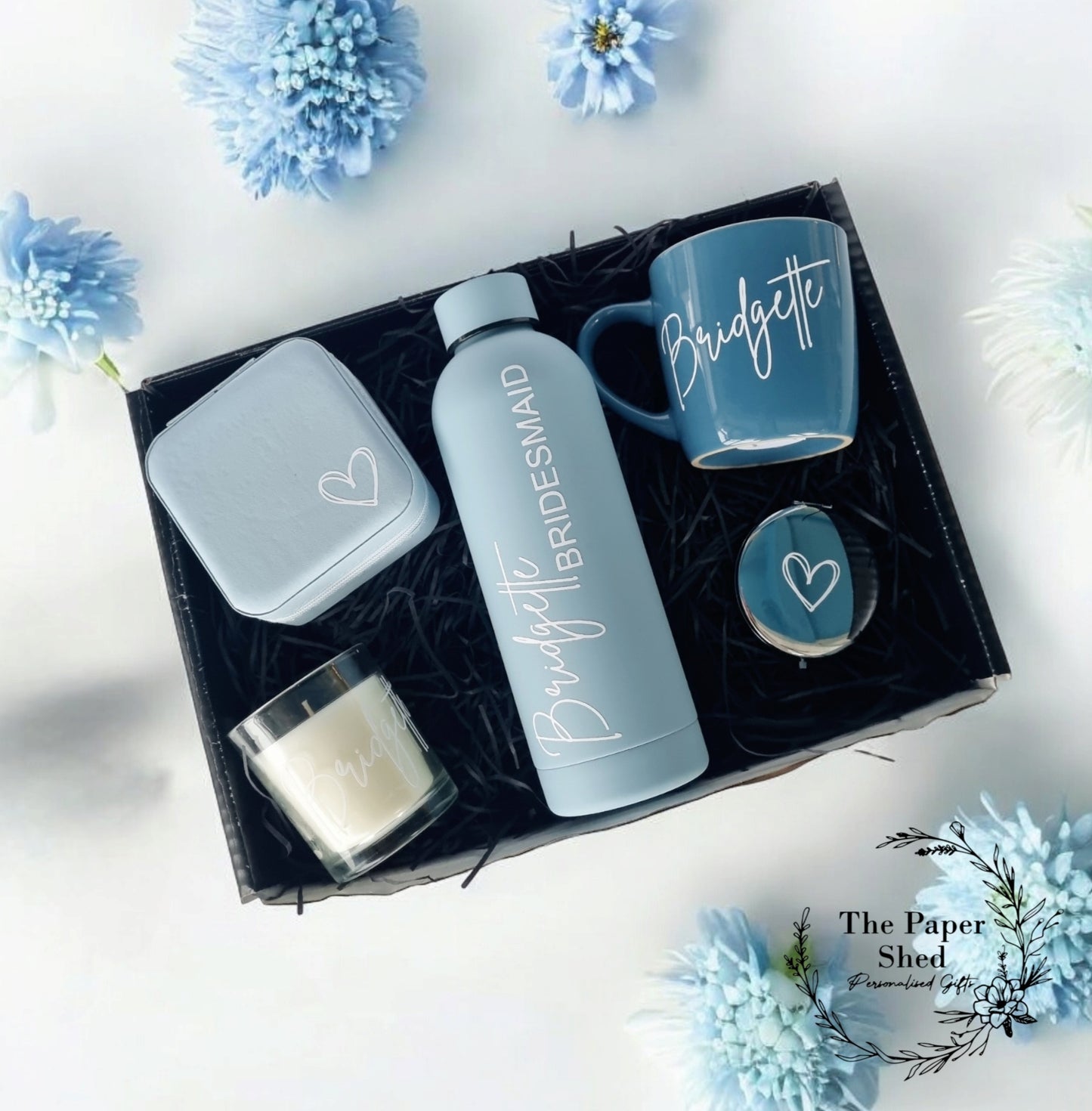 Bridesmaid Bridal Party Bride Gift Set Hamper Box Wedding Thermal Bottle