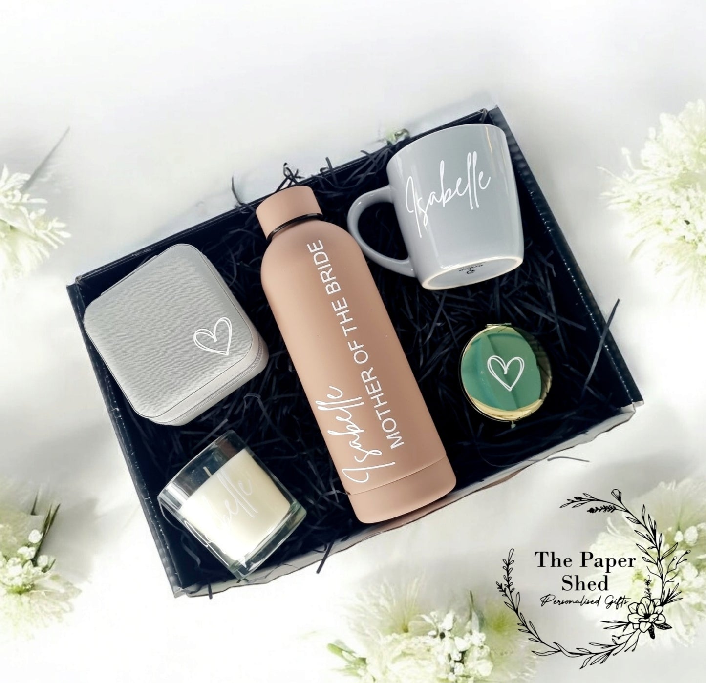 Bridesmaid Bridal Party Bride Gift Set Hamper Box Wedding Thermal Bottle