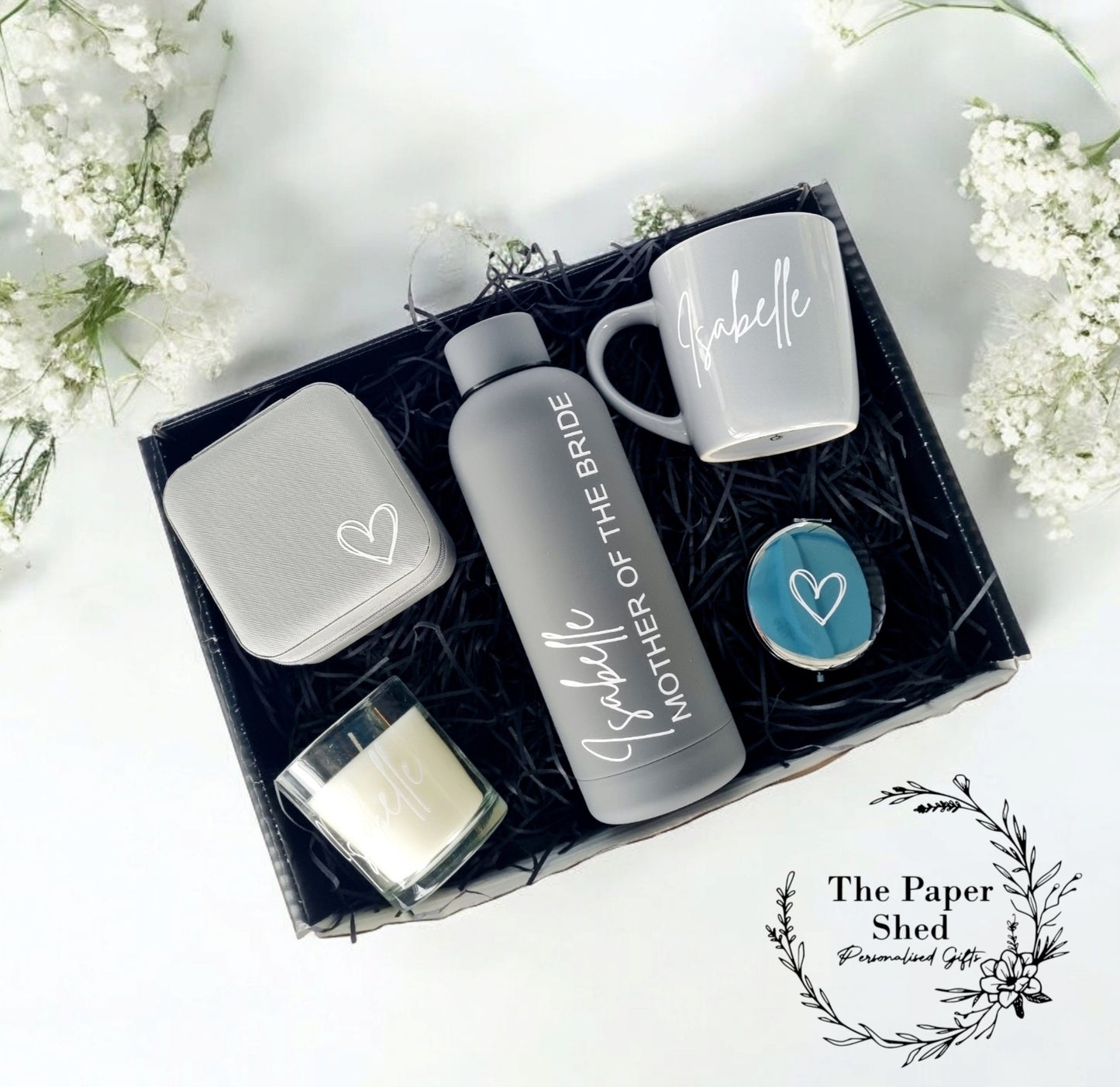 Bridesmaid Bridal Party Bride Gift Set Hamper Box Wedding Thermal Bottle
