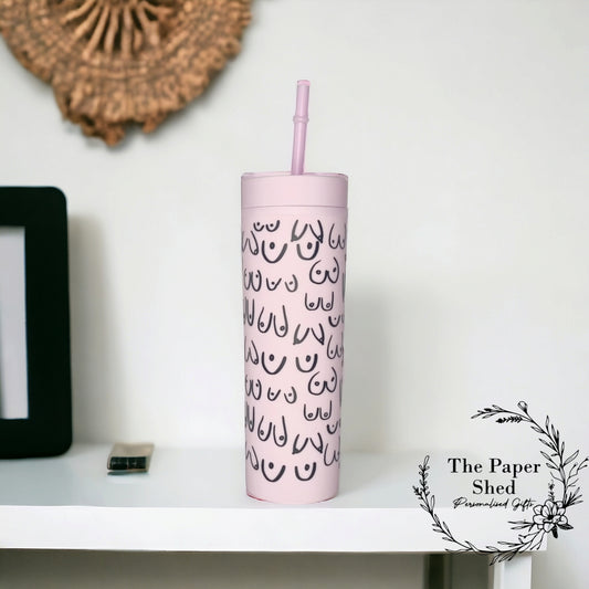 Boobies Skinny Tumbler