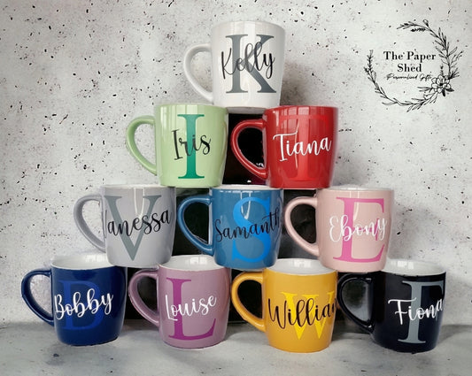 Big Initial Coffee Mug Tea Cup Personalised