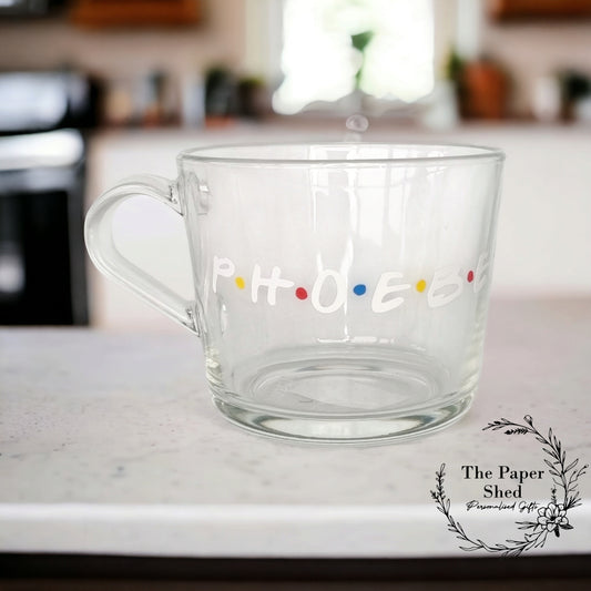 Friends Themed Coffee Cup Mug Glass