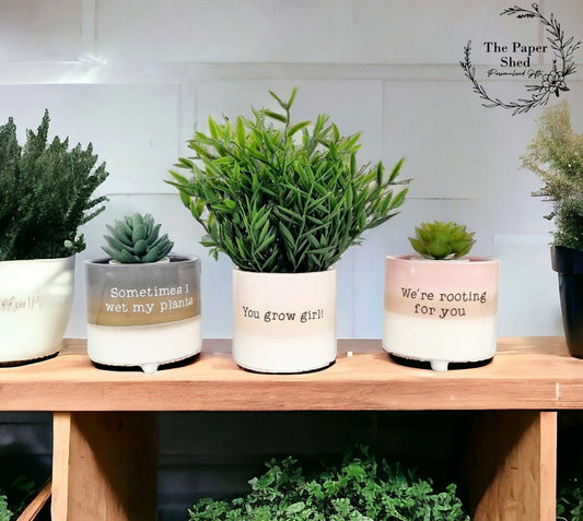 Plant Pot, Quirky, Comedy, Funny, Joke, Quote, Plants, Personalised, Own quote