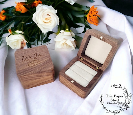 Ring Box, Dark Wood, Wedding Day, Wedding Rings, Engagement, ring bearer