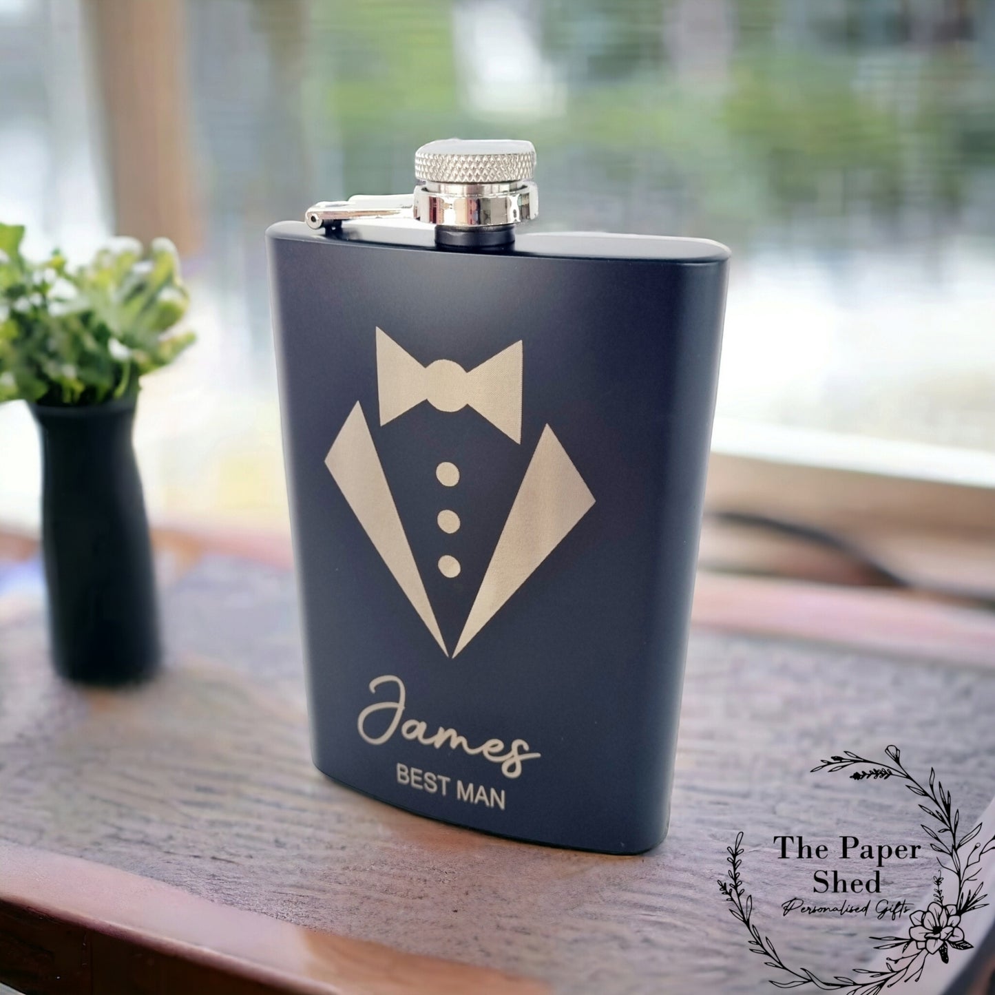 Best man, Usher, Groom's man hamper, Personalised Wedding Party Gift, Wedding day, Engraved Whisky glass, flask, Bottle opener, Socks,