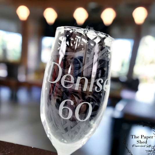 Personalised Engraved Special Birthday Champagne flutes Glasses, Big Birthday, 21st 30th 40th 50th 60th 80th