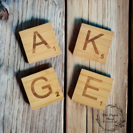 Letter Tiles-Coasters-Pick and Mix your own letters, Family Names, Initials,