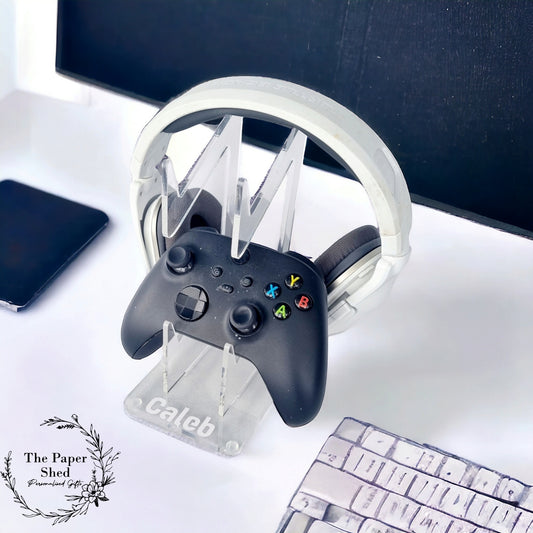 Gaming Stand for Controller and Headset, Games Console accessories, Gaming Station, Gamer Gift. Birthday