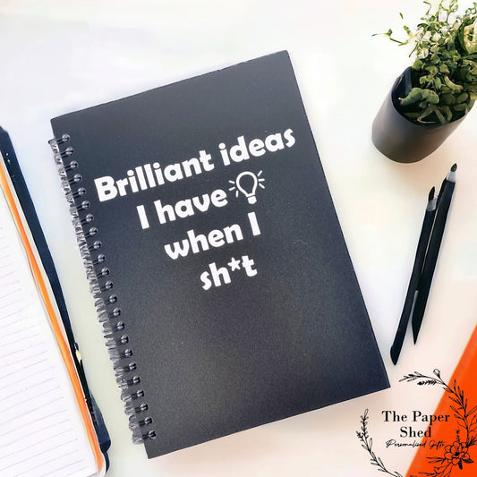 Funny A5 Notebook 'Brilliant Ideas'