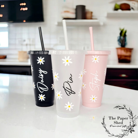 Daisy Cold Cup Tumbler Daisies Gift