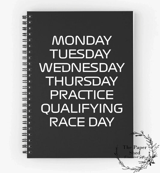 Formula 1 inspired Notebook A5 Designs