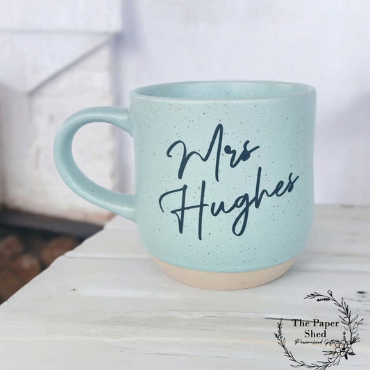 Teacher Gift Mug, Thank you, Choose Your Own Font Biscuit Base Name Mug Personalised Mrs Mr