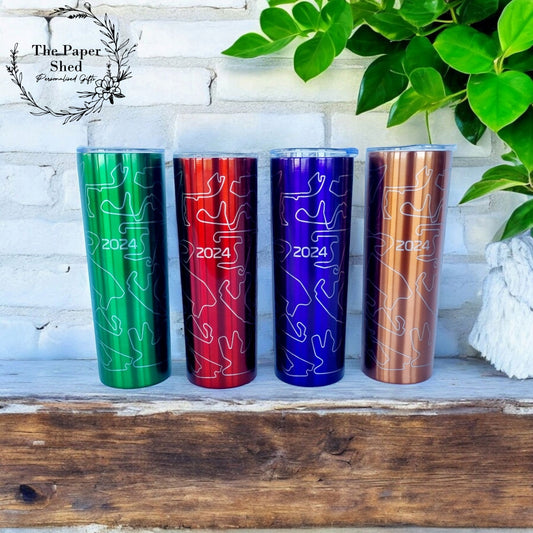 F1 inspired Silverstone Bottle Tumbler With Straw Engraved Tracks Formula