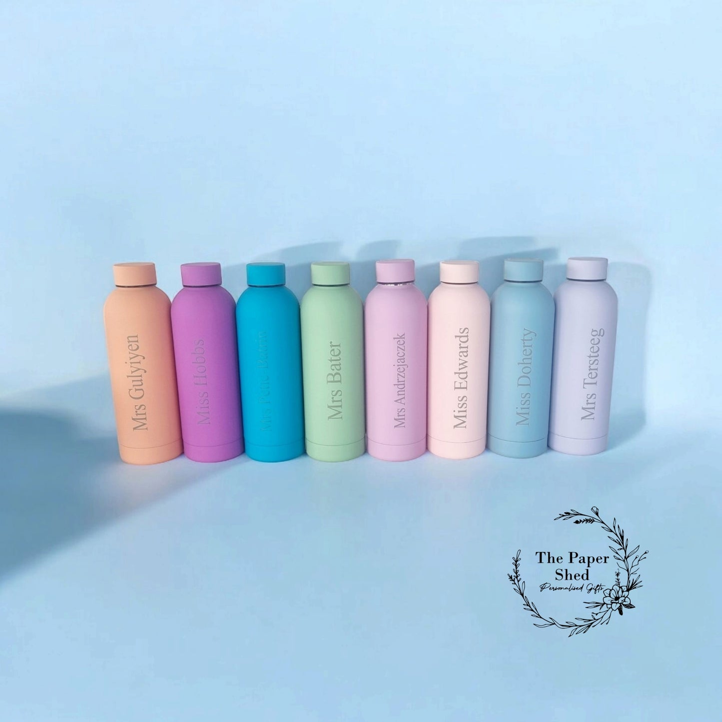 Personalised Engraved Name Thermal Bottle Gift Teacher Present Birthday