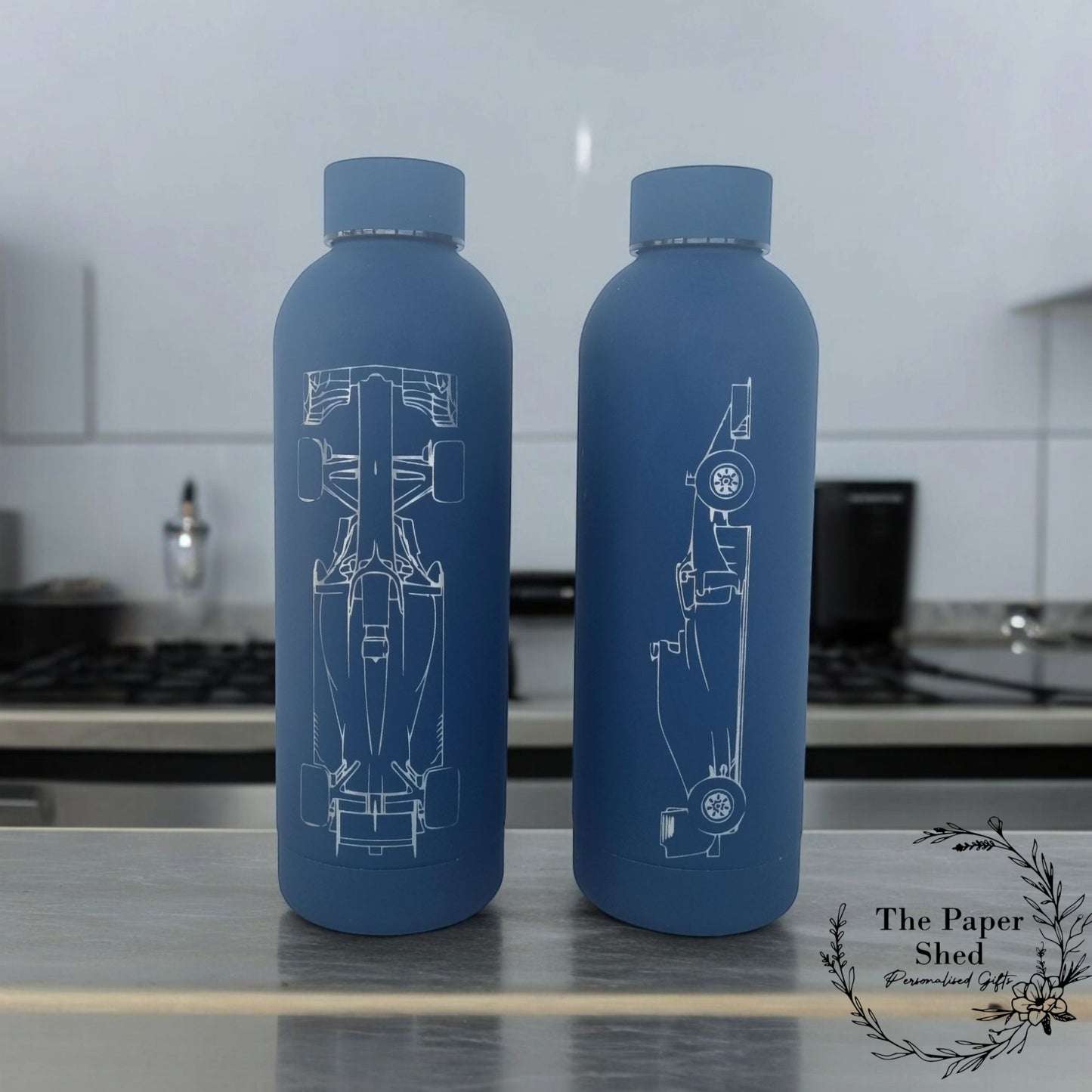 Formula 1 Engraved Name Thermal Bottle Teacher F1 Car