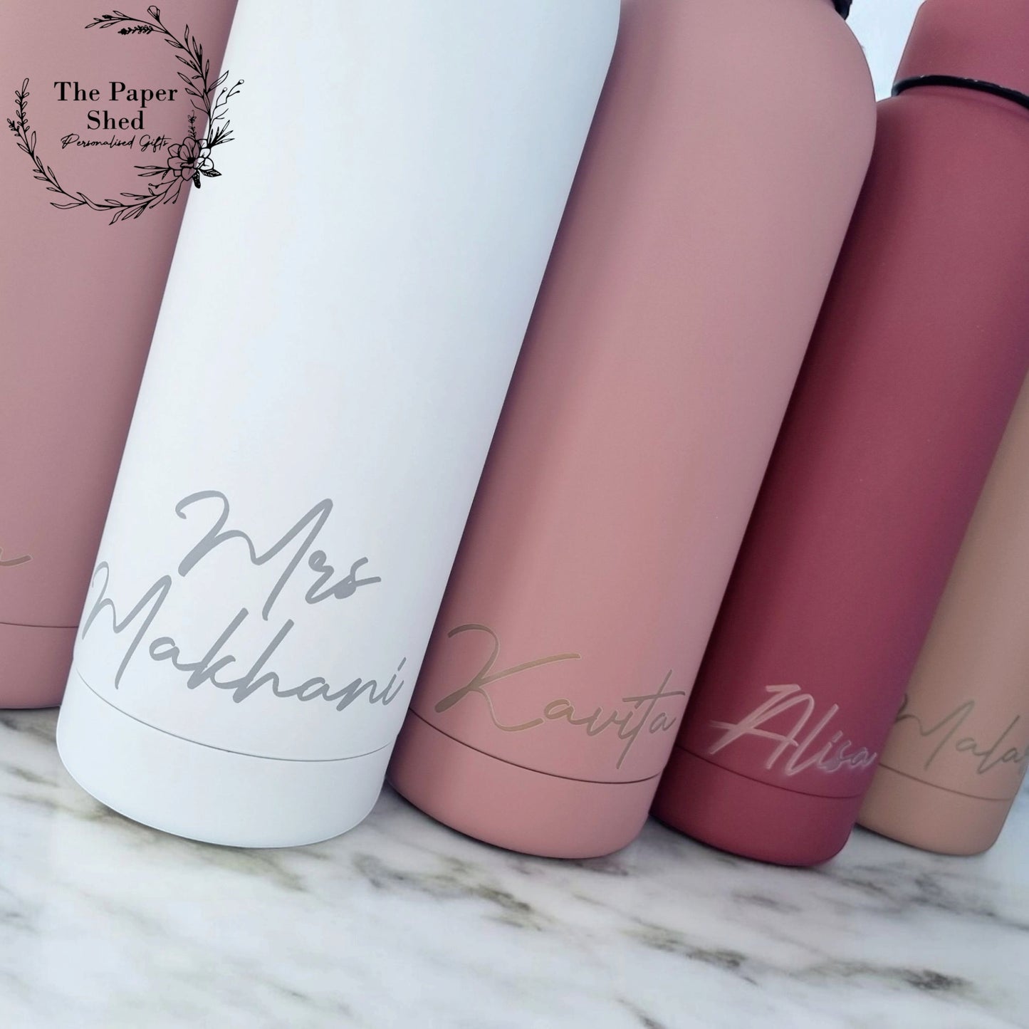 Personalised Engraved Name Thermal Bottle Gift Teacher Present Birthday