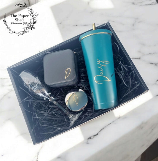 Birthday Hamper Gift Set - Personalised Special Birthday Present - For Her - 21st, 30th, 40th  Age Themed - Engraved champagne Flute,