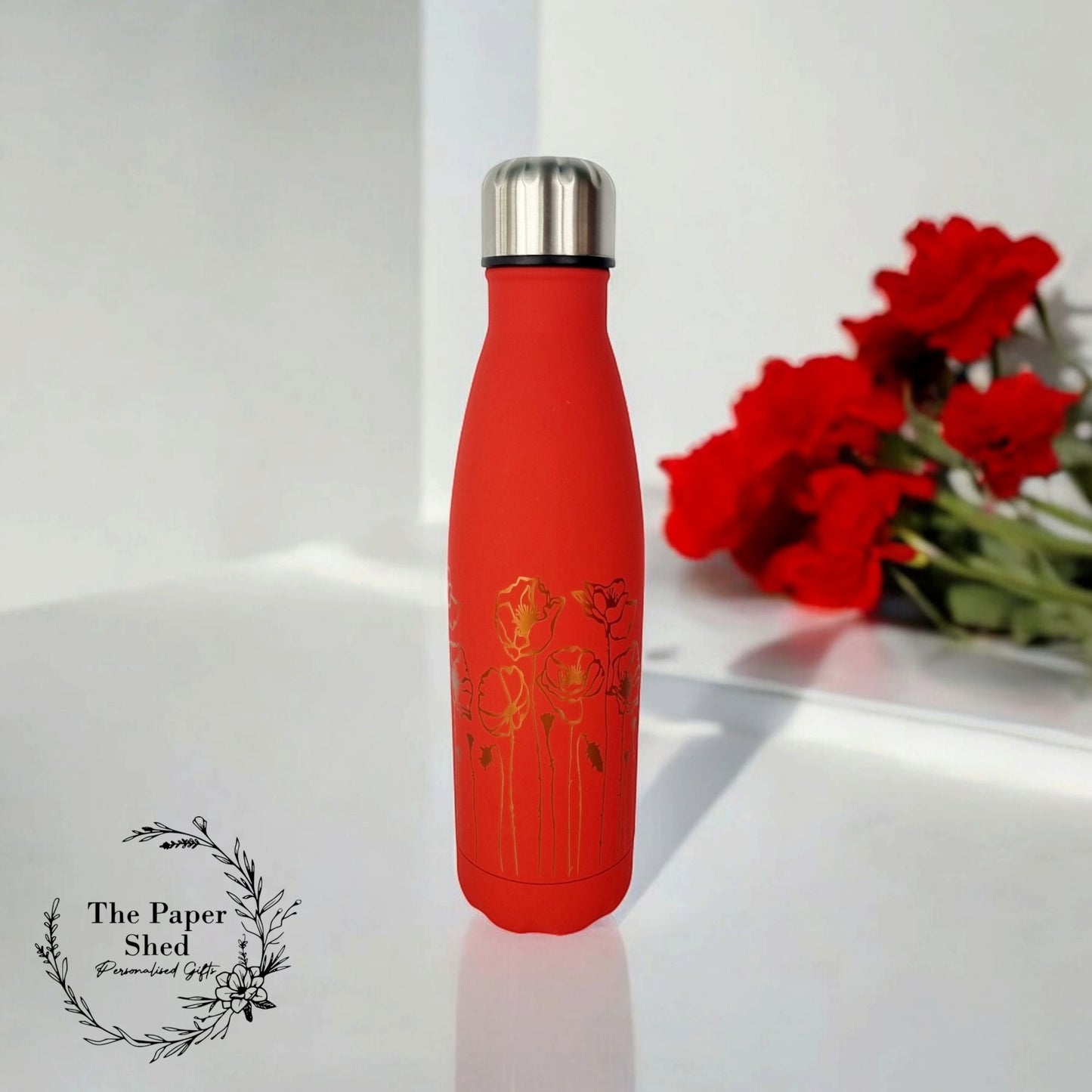 The Poppy Collection, Thermal, Bottles, Mug, 40 oz Cup, Bottle, Travel Mug, Gift, Birthday, Set, Flower, Floral