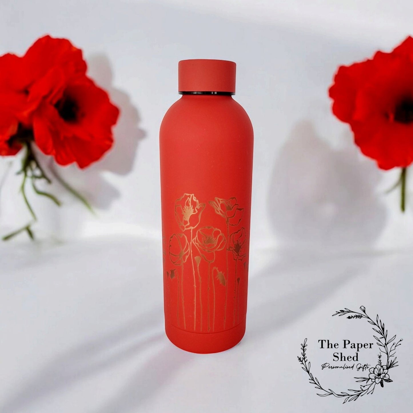 The Poppy Collection, Thermal, Bottles, Mug, 40 oz Cup, Bottle, Travel Mug, Gift, Birthday, Set, Flower, Floral
