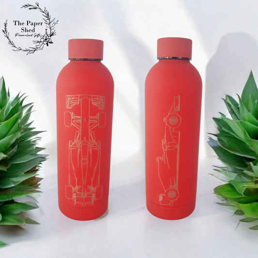 Formula 1 Engraved Name Thermal Bottle Teacher F1 Car