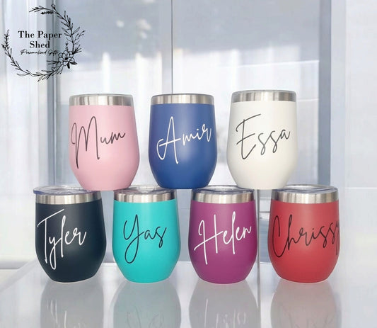 Wine Thermal Tumbler Cups With Name Personalised