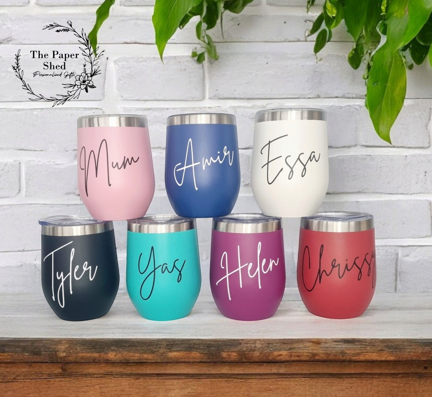 Wine Thermal Tumbler Cups With Name Personalised