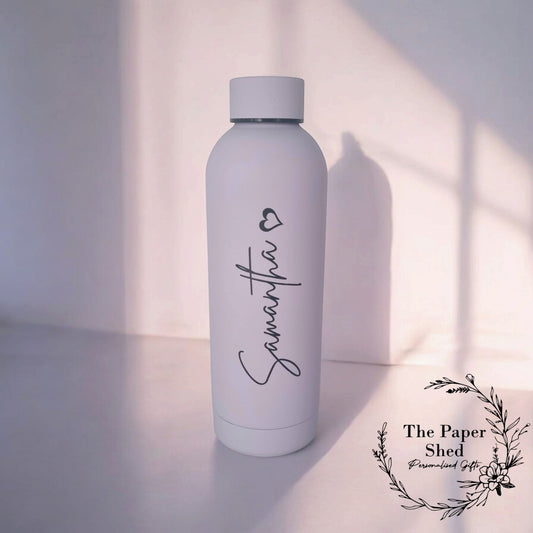 Personalised name  With Heart Thermal water bottle Birthday Gift Wedding